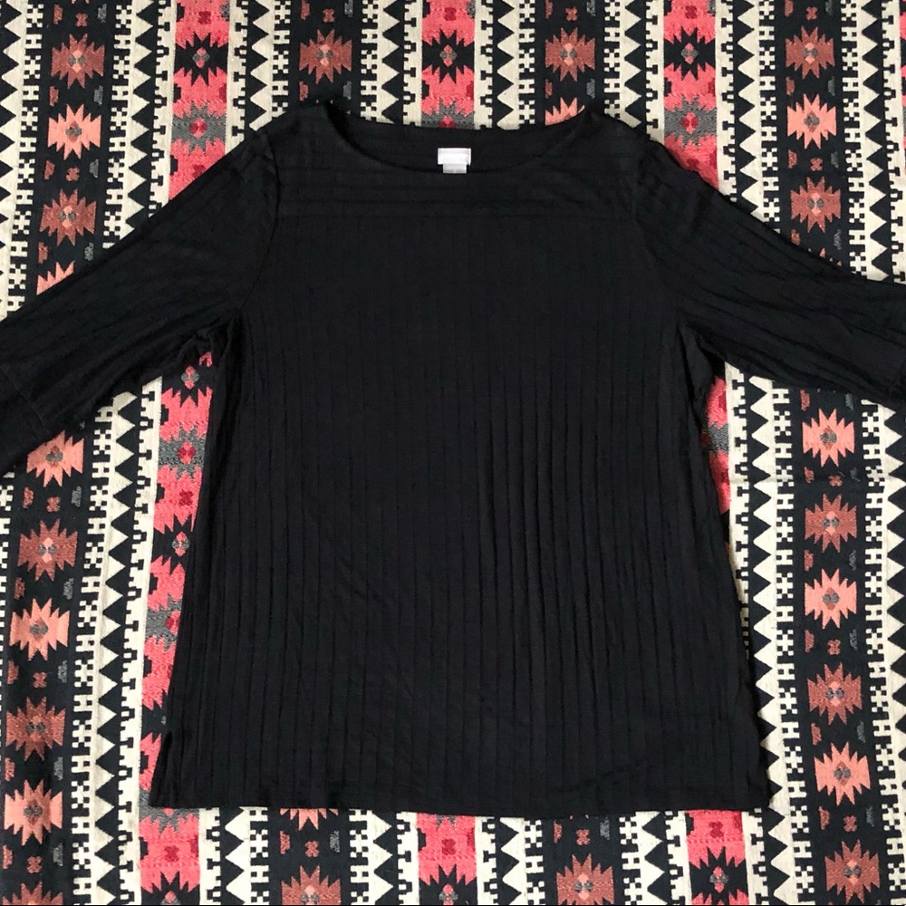 Chico’s Black Knit Blouse Top